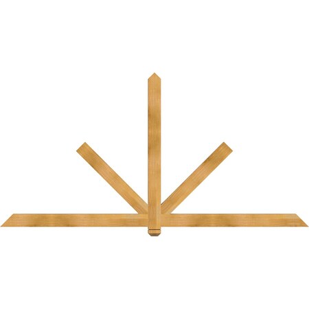 Ekena Millwork Kennewick Rough Sawn Timber Gable Bracket, Western Red Cedar, 96"W x 48"H x 2"D x 4"F, 12/12 Pitch GBW096X48X0204KEN00RWR